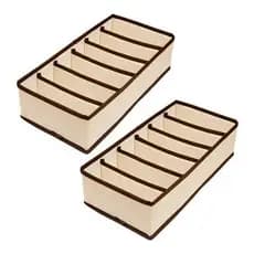 Kit 2 ORGANIZADOR DE SUTIA TNT COM 6 DIVISORIAS 34CMX30CMX10CM E 15CMX33.5CMX9CM