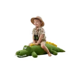 Jacaré Pelúcia Grande Crocodilo 1,10m Confortável Fofo