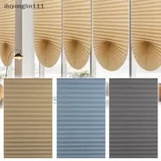 (duyonglin111) Cortinas Autoadesivas Meio Não Tecido Dobrável Cortina Banheiro Varanda Sala De Estar Plissadas Novo