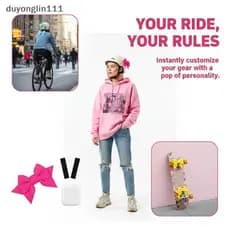 (duyonglin111) Capacete De Motocicleta Arco Decoração Patinação Leve Moda DIY Acessórios Para Moto Uso Ao Ar Livre Novo