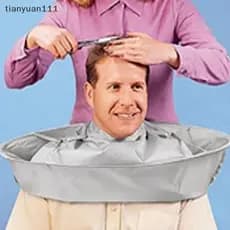 tianyuan111 Cabeleireiro Médio Adulto , Vestido De Tingimento De Cabelo , Capa De Barbeiro , Pano De Corte Respirável Tr