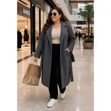 009PL# Sobretudo feminina Moda Plus Size Labatida TR-SBTPL-009