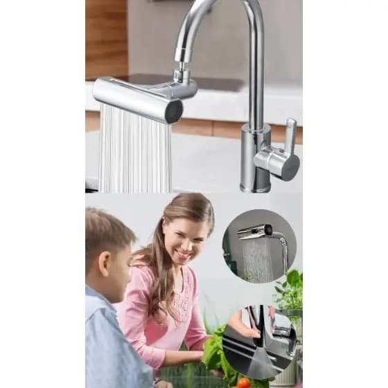 Extensor Torneira Cozinha 360 Rotação 3 Funções Bocal De Alta Pressão Misturadora Casa Restaurante