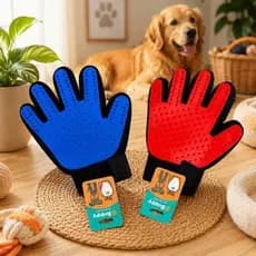 Luva Escova Pelos Pet Remoção Massagem Higiene Prática 23cm Sortida