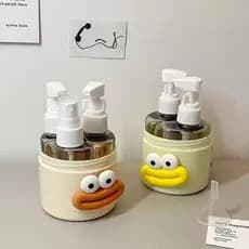 Kit 3 Frascos Spray Plástico Líquido Creme Shampoo Viagem Bolsa Necessaire Perfume Álcool Maquiagem