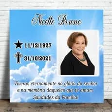 Lapide Azulejo Personalizado Para Tumulo 20x20 Com Foto Luto