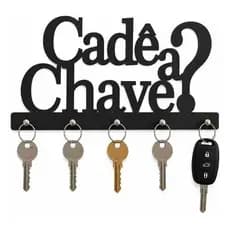 Porta Chaves Cadê A Chave Mdf 3mm Parede Decoração Casa