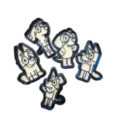 Kit 5 Peças de Cortadores / Marcador de Biscoito Bluey