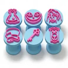 Kit 6 Carimbos  Alice no País das Maravilhas - Carimbo para Doces