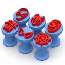 Kit 6 Peças Spider-Man Modelo Carimbos para Doces Spider-Man
