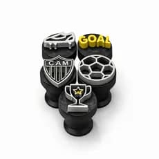 Kit 5 Carimbo Marcador Brigadeiros Time De Futebol Atlético