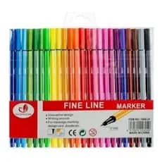 Kit 24 Canetas Fine Line 0.4mm Coloridas Ponta Fina Fineliner