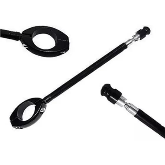 Antena de Moto Corta Linha de Pipa Retrátil 6 Estagios Anti Cerol Aço Inox Guidão