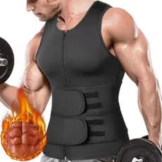 Cinta Modeladora Abdominal Masculina Corporal Power Colete Redutor De Cintura Sauna Queima Gordura