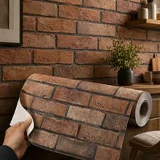 12 Metros Papel de Parede Quarto Tijolinhos Papel de Parede Sala Adesivo Autocolante