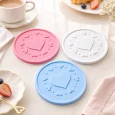 Porta Copo de Coração descanso de copo feminino minimalista Porta Copo para mesa posta