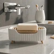 Saboneteira moderna com dreno porta sabonete bancada saboneteira com escoamento de água