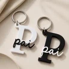 Kit 20 Chaveiro Pai Dia dos Pais Letra Presente Criativo Lembrancinha