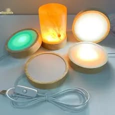 [] Base De Luz Noturna LED Redonda Expositor Decorativo Para Decoração De Vidro De Cristais [Novo]