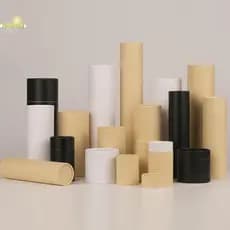 [Sunshine] 1 Peça Vazia De Couro Redondo Vazio Tubo De Papel Rolo Caixa De Embalagem Para Recipiente De Perfume De Óleo