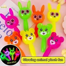 [Sunshine] Alça Luminosa Coelho Urso Espremendo E Chamando Brinquedo Música Sti Chocalho Toet Kerincingan Bunyi Dan Nyal