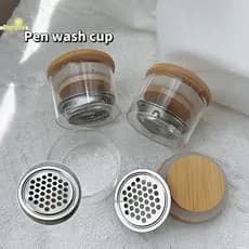 [Sunshine] Caneta De Lavagem Líquida Em Pó De Vidro Cristal Copo De Unhas Líquido Ferramentas Para Com Tampa Malha De Aç