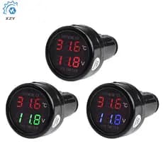 Tensão DC Digital-10 + 80 ° C Monitor De Temperatura Voltímetro De Bateria De Motocicleta De Carro Termômetro Multímetro De Teste De Voltagem