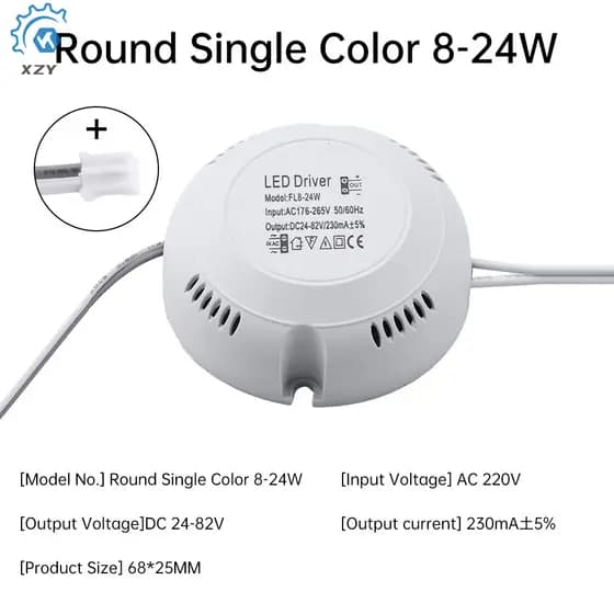 Driver De LED AC220V Para DC24-82V/70V-125V Luz De Teto 8-24W/24-36W Fonte De Alimentação Do