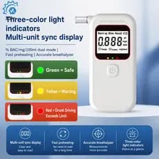Tipo De Sopro Bêbado Condução Digital Testador De Álcool Com Tela Grande LCD E Transmissão De Voz Portátil Solubilidade