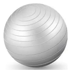Bola Pilates Yoga Abdominal Gym Ball 55cm Cor Cinza Fortalecimento, Equilíbrio e Exercícios Posturais