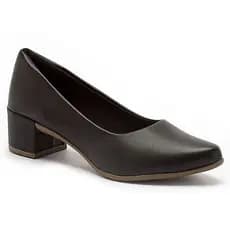 Scarpin Feminino Sapato Bico Fino Confortável Salto Baixo Médio Grosso Social Moda Casual
