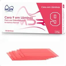 Cera Rosa 9 Com 18 Laminas Protese Registro Mordida - Mdr