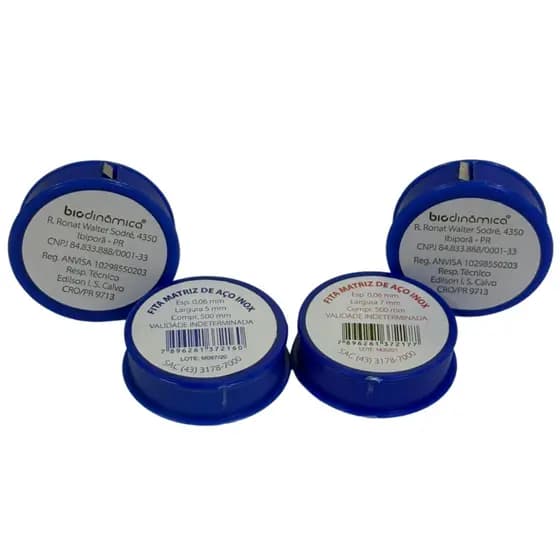 2 Fitas Banda Matriz de Aço Inox Biodinâmica – 5mm ou 7mm