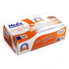 Luva Descartável Látex com Pó Medix C/100 - Escolha o Tamanho