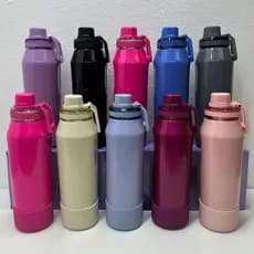 Garrafa Térmica Inox 500ML 750ML 1000ML l Esportiva Academia com Capa Silicone Gelada Quente  Hydra