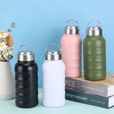 Garrafa Térmica A Vácuo c/Alça 750ml 1000ml / 1L Portátil/304 Aço Inoxidável Camada Dupla Alta capacidade