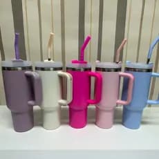 Garrafa Térmica Inox com Canudo Metal + Protetor Garrafa 1200ml com Alça Parede Dupla Antivazamento