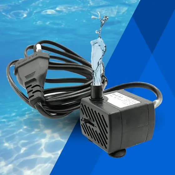 Bomba Submersa Aquário 5W Bebedouro Pet Fontes Hidroponia Motor Para Fonte Água 180l/h Bivolt Cabo