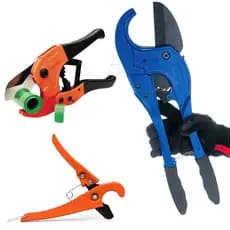 Kit 3 Cortador de Tubos Profissional PVC PPR PEX PEAD Tesoura Alicate Corta Tubo Até 75mm