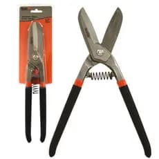 Tesoura de Metal Reta 10 e 12” Polegadas 25cm Corte Profissional - Chapas Calhas Montantes Drywall