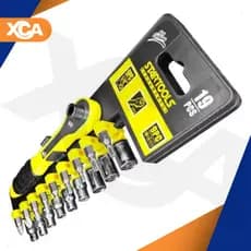Jogo Chave Catraca Com Soquetes Kit 19 Peças Tipo Canhão E Bits Uso Geral Mini Kit Reparo Casa