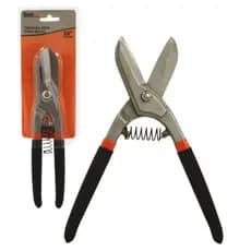 Tesoura de Metal Reta 10" Polegadas 25cm Corte Fino Profissional - Chapas Calhas Montantes de Drywall - Lâminas Afiadas de Alta Resistência - Design Robusto Confortável e Fácil de Usar - P/ Calheiro Serralheiro Gesseiro Funileiro Artesanato Metalurgia