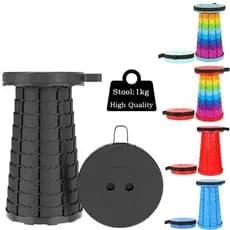 NOVA Banqueta Banco Retrátil Portátil com Alça Telescópica Banquinho Dobrável Ajustável Pesca Camping MDL01