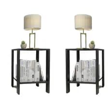Criado, KIT COM DOIS, Mesa de apoio, Mesa auxiliar cama, Mesinha cabeceira, Mesa de cabeceira