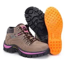 Bota Coturno Feminino Botinha Mulher Adventure Couro R-400