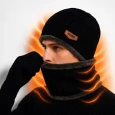 Kit Frio Touca Gorro + Luva Touch Celular + Cachecol Quentinho