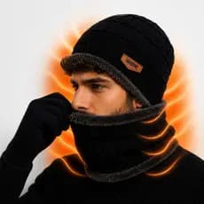 Kit Frio Inverno Touca Gorro + Luva Touch Celular + Cachecol Quente Masculino Feminino Confortável