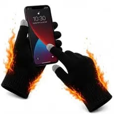 Luva Lã Touch Screen Frio Celular Confortável Macia Tablet Quente Inverno