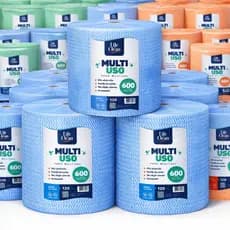 1 Rolo Tipo Perfex Multiuso 600 Panos Limpeza Rolo Picotado Alta Absorção Econômico Profissional