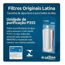Refil Filtro Purificador de Água Latina P355